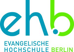 Das Logo der Evangelischen Hochschule Berlin: blau und grüne Buchstaben "ehb"