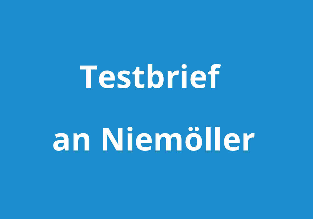 Testbrief Schiemann an Niemöller
