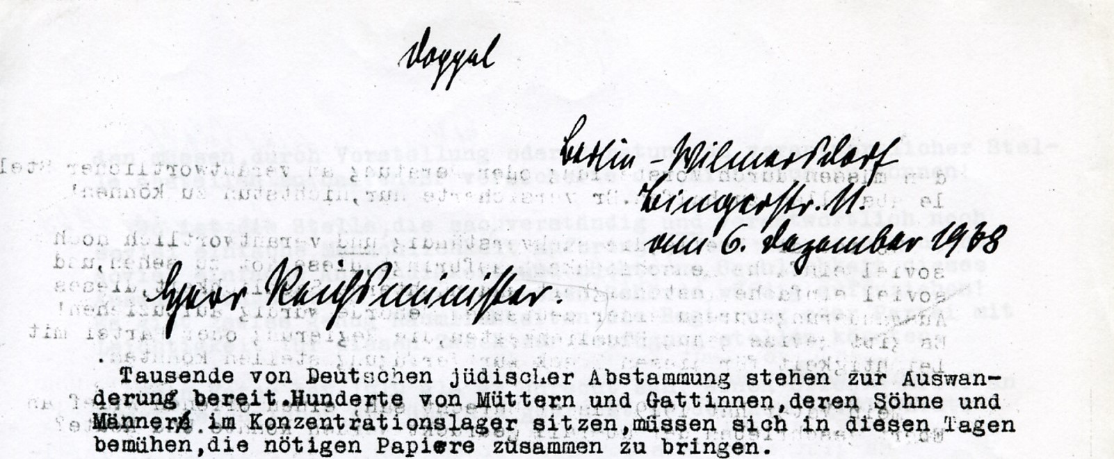 Brief: Elisabeth Schiemann an den Reichsminister der Finanzen, 1938